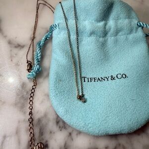 Mejuri RARE Gold & White Sapphire Lariat Slider Necklace